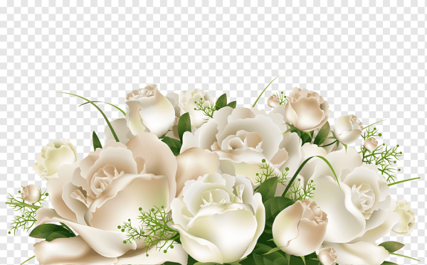 Свадебные цветы на прозрачном фоне