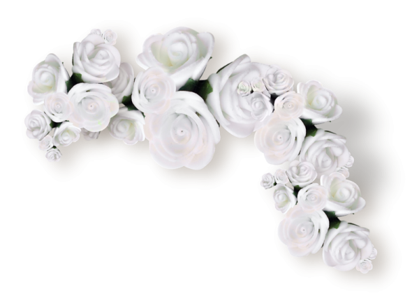 Белые цветы венок