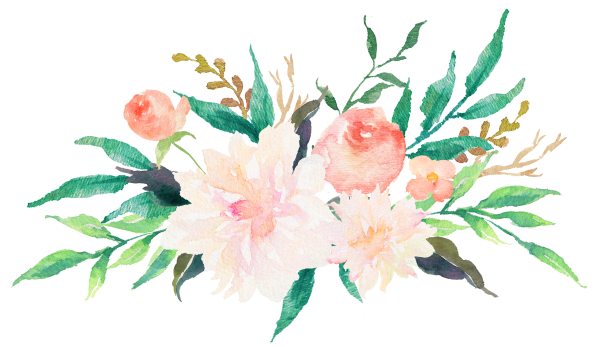 Цветы акварель на белом фоне