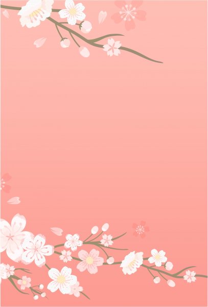 Розово персиковый фон с цветами
