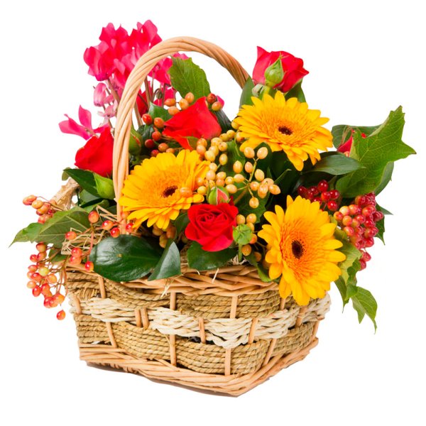 Красивые корзинки с цветами