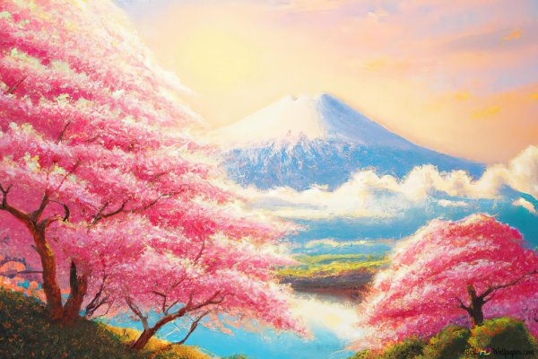 Японская живопись пейзаж