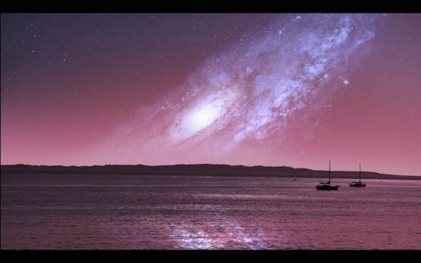 Туманность Андромеды Галактика на небе
