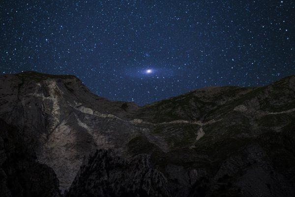 Галактика Андромеды вид с земли