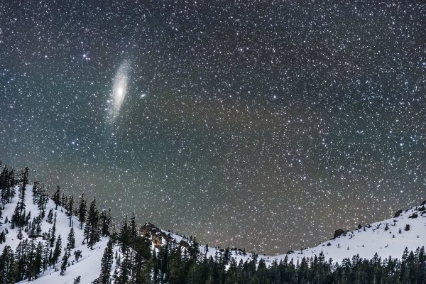 Галактика туманность Андромеды невооруженным глазом