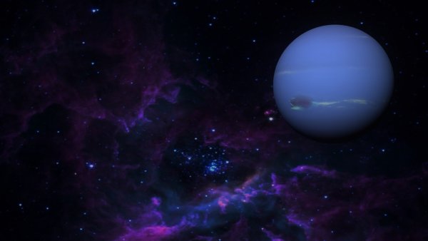 Планета Нептун в космосе