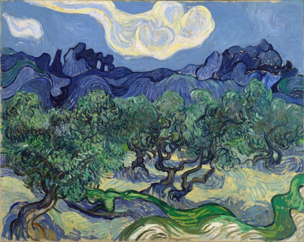 Пейзаж с оливами Ван Гог