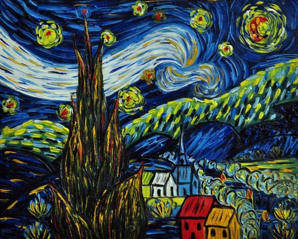 Кипарис в звездную ночь Ван Гог