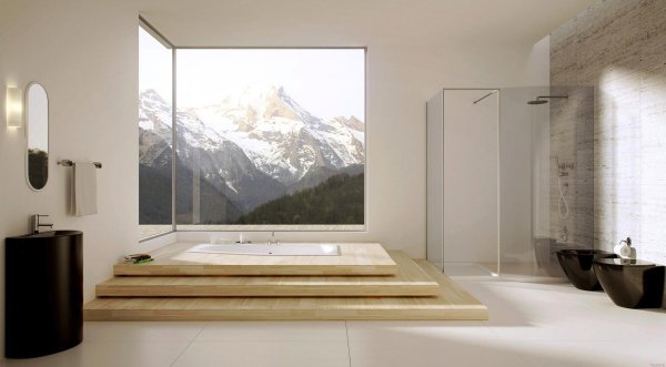 Панорамное окно в ванной