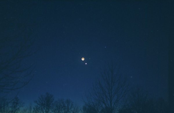 Марс и Венера на ночном небе