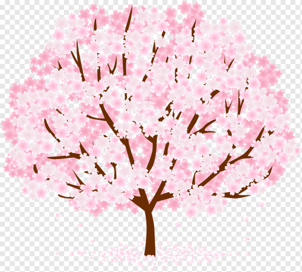 Весеннее дерево мультяшное