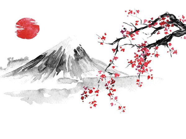 Традиционная японская живопись Суми-э