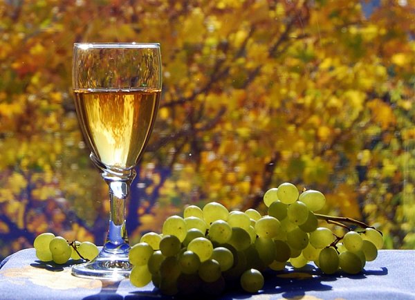 Осенний натюрморт с вином