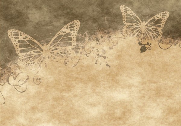 Бежевый фон с бабочками