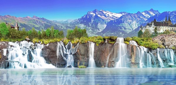 Панорама Тиволи водопады