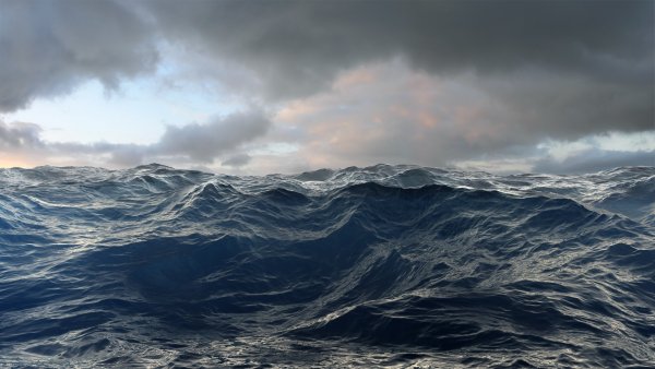 Атлантический океан шторм
