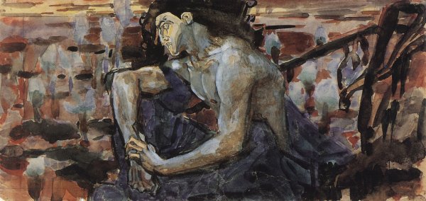 Михаил Врубель демон сидящий 1890