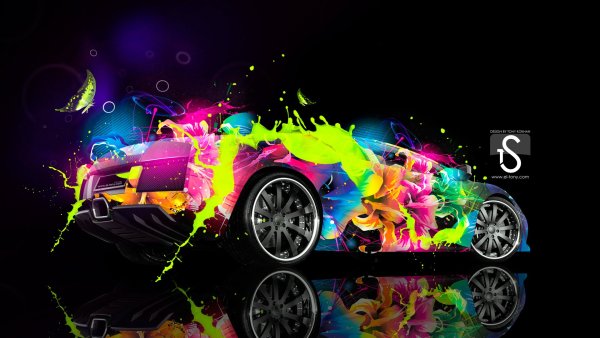 Разноцветные машины