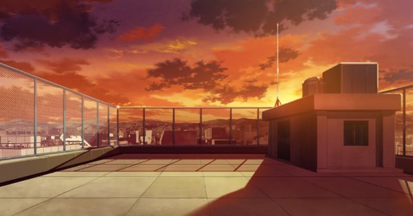 Крыша школы аниме