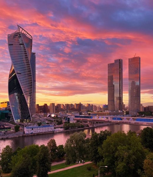 Москва Сити закат