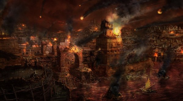 Разрушенный средневековый город