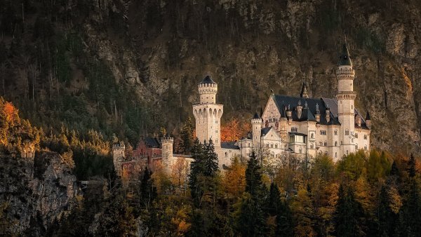 Замок Нойшванштайн Германия 1920 1080