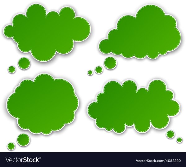 Зеленое облако на прозрачном фоне
