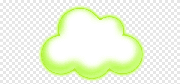 Зеленое облако на прозрачном фоне