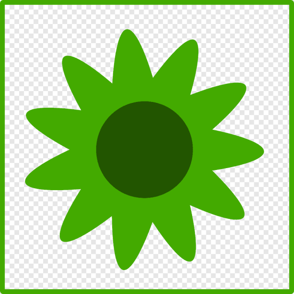 Значок цветка зеленый