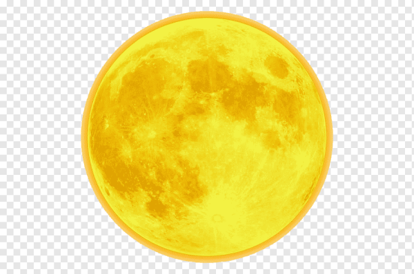 Круглая желтая Луна
