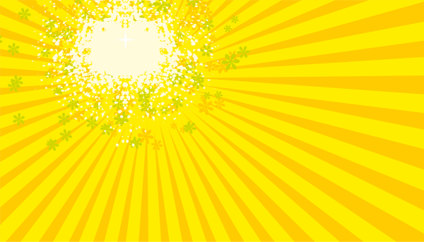 Желтый фон с лучами солнца