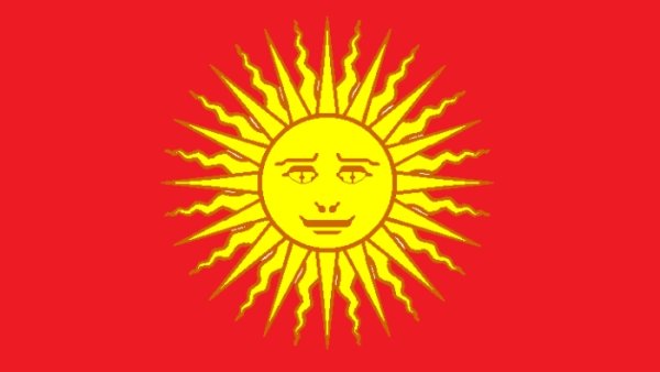 Флаг древней Руси с солнцем Руси