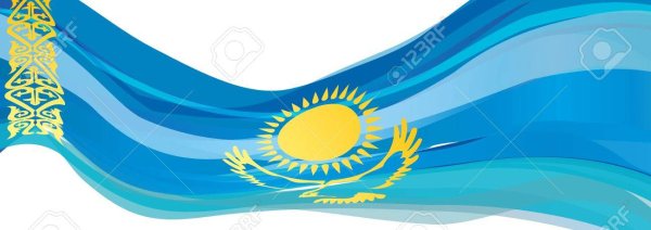 Голубой флаг с желтым солнцем