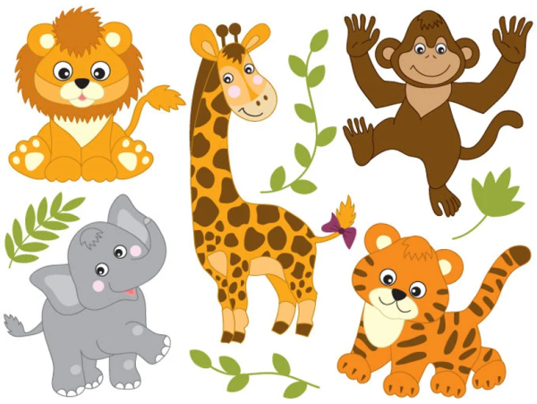 Рисунки животных для малышей вектор