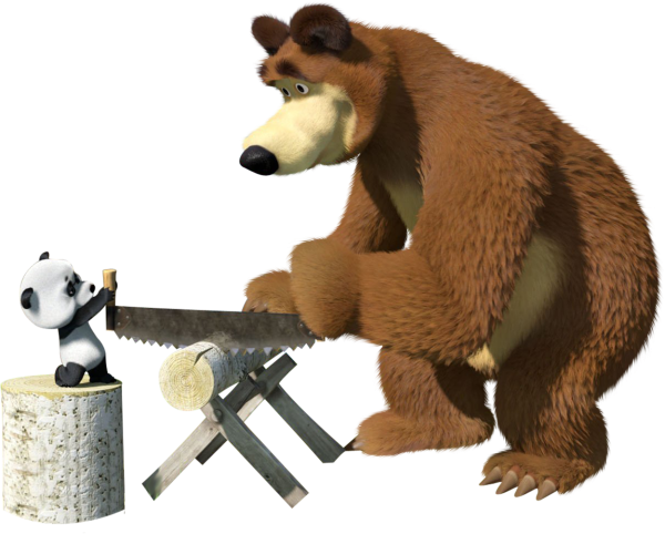 Медведь из мультика Маша и медведь