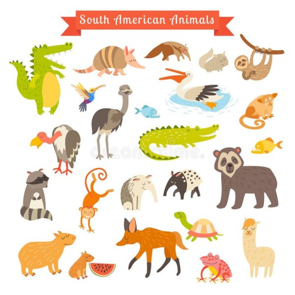 Векторные животные Южная Америки