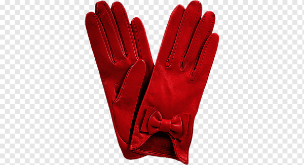 Кожаные перчатки на прозрачном фоне