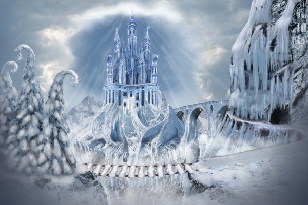 Зимний сказочный дворец снежной королевы