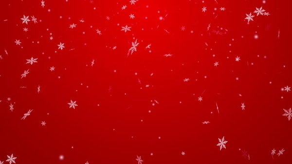 Снег на Красном фоне