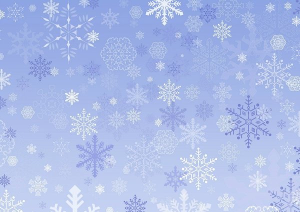 Снежинки на светло голубом фоне