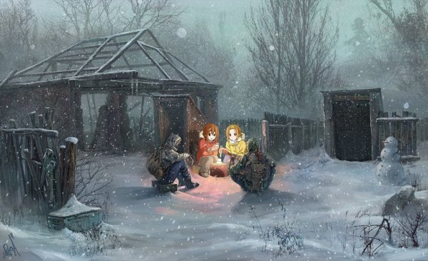 Зимняя деревня новичков сталкер