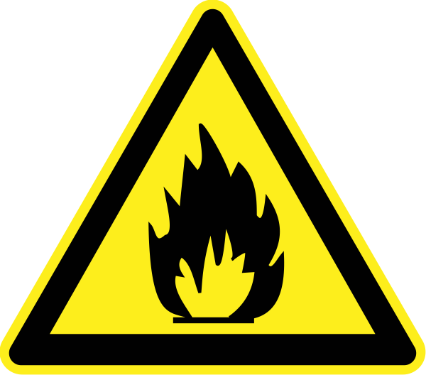 Знак горючие вещества
