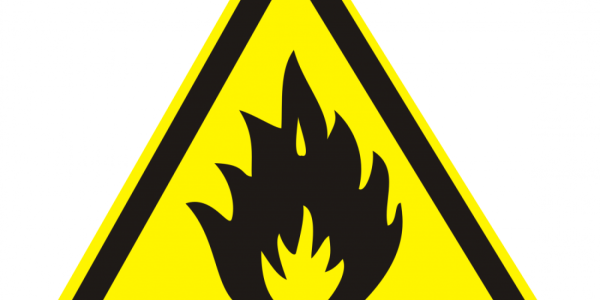 Знак пожароопасно легковоспламеняющиеся вещества