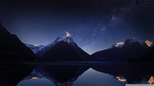 Природа горы ночью