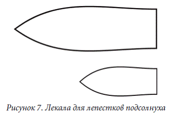 Лепестки подсолнуха лекало