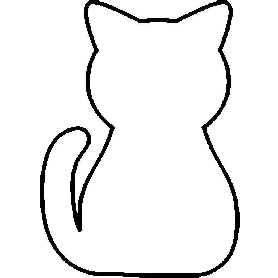 Контур кошки для рисования
