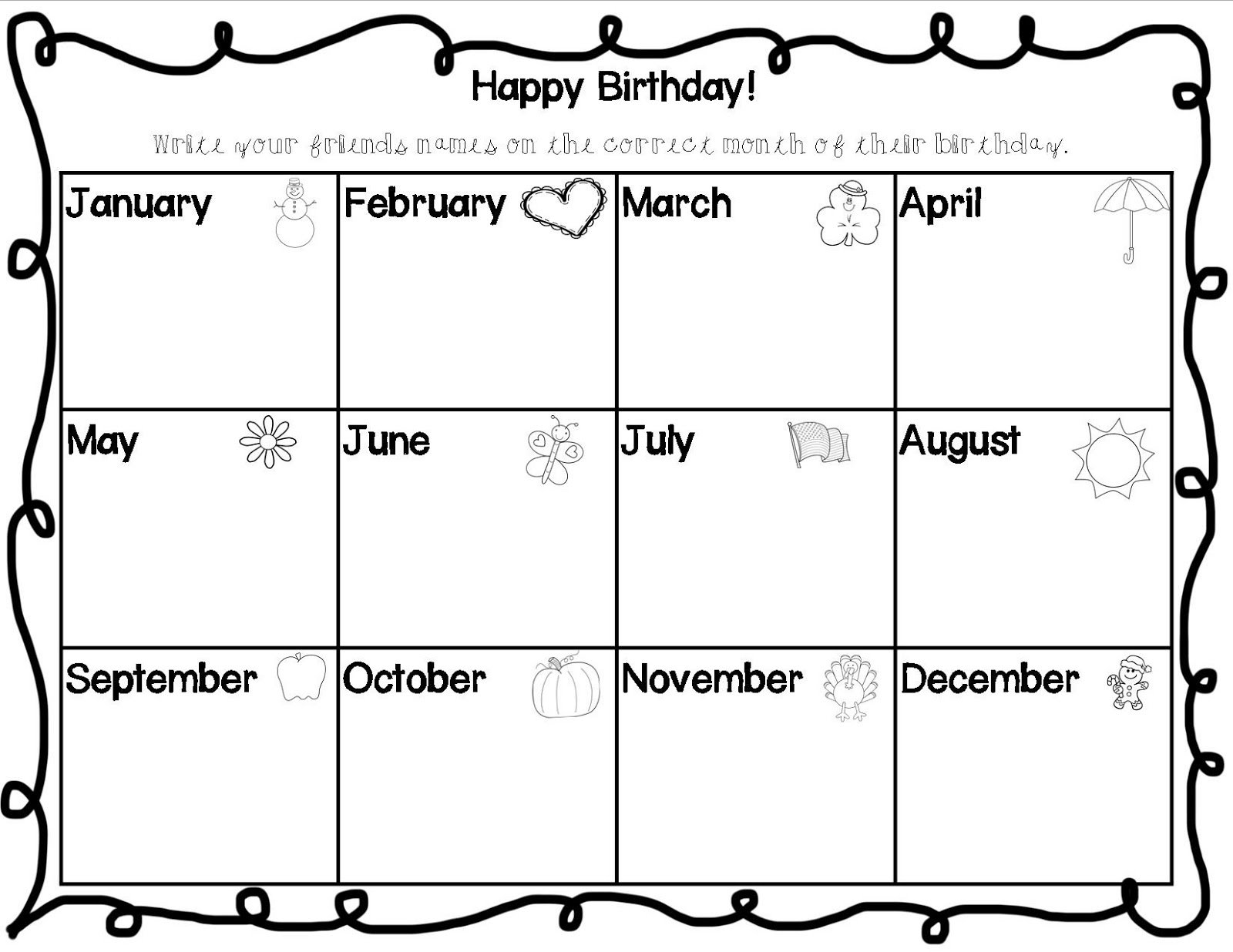 Календарь дней рождений 2024