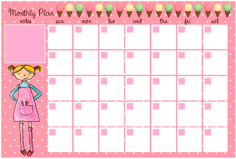Шаблоны на каждый день. Детский календарь на месяц. Календарик планер. Планеры для печати. Планировщик на месяц.