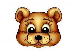 Маска медведя для детей