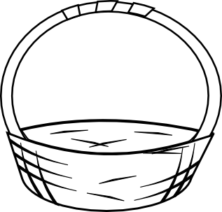 Трафарет овальной корзины